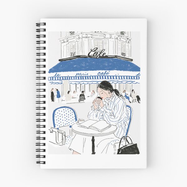 Item preview, Black & White Striped Café Chic Fashion Illustration designed and sold by Ramona-Gliga.