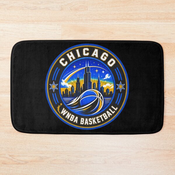 Item preview, Chicago Women’s Basketball Skyline Emblem Blue Gold Sports Design designed and sold by TKOprintdesigns.
