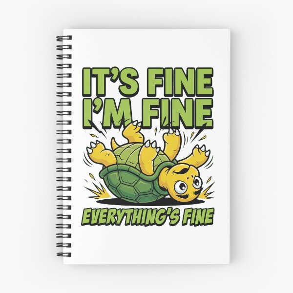 Item preview, It's Fine I'm Fine Funny Turtle Design designed and sold by TshirtsOnline-.