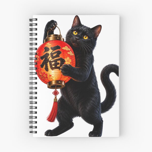 Item preview, Ukiyo-e Black Cat with Traditional Lantern designed and sold by MarVan-Prints.