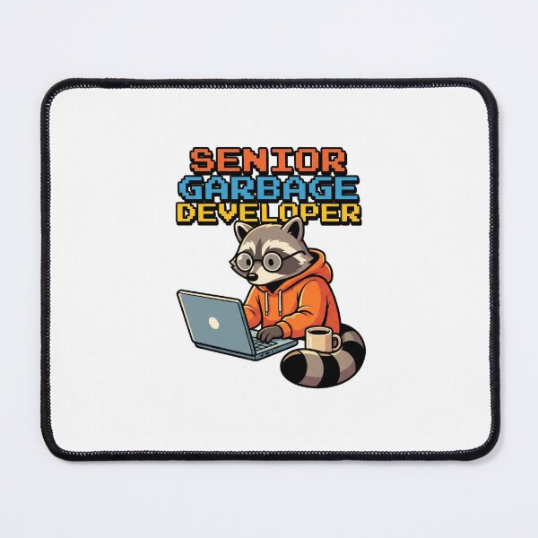 Item preview, Funny Senior Garbage Developer Raccoon Coding Sticker designed and sold by pattman.