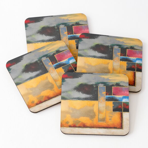 Item preview, Golden Intersections Modern Abstract Art designed and sold by Udaya Bandara Art.