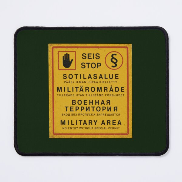 Item preview, Finnish Military Area Warning Sign designed and sold by Geokafi.