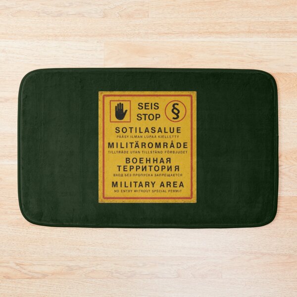 Item preview, Finnish Military Area Warning Sign designed and sold by Geokafi.