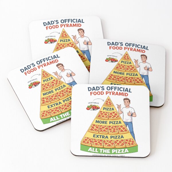 Item preview, Dads Official Food Pyramid All Pizza designed and sold by Print Loft.