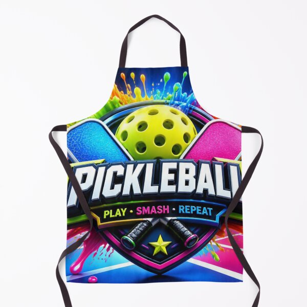 Item preview, Pickleball Play Smash Repeat Neon Splash Logo designed and sold by AgnesB77.