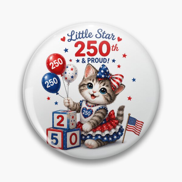 Item preview, Cute Baby Kitten Celebrating USA 250th Birthday designed and sold by PatrioticPaws250.