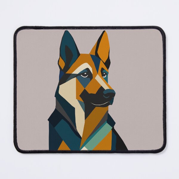 Item preview, German Shepherd Dog Geometric Low Poly Art designed and sold by KhrystallineArt.