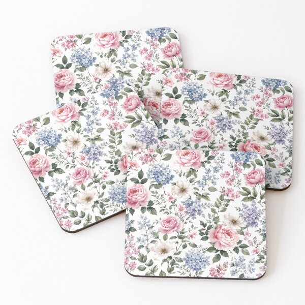 Item preview, Vintage Pink Peony and Hydrangea Floral Garden designed and sold by Owcomm.