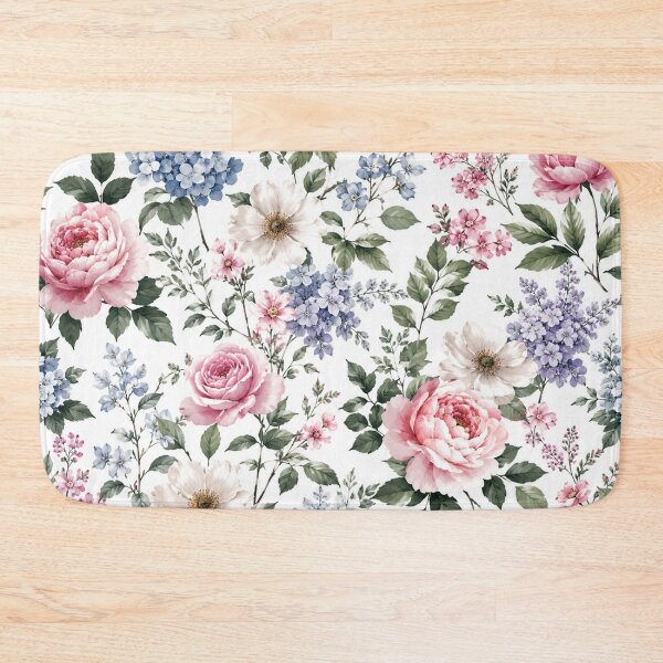 Item preview, Vintage Pink Peony and Hydrangea Floral Garden designed and sold by Owcomm.