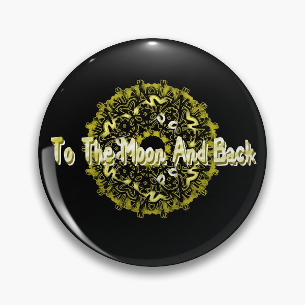Item preview, To The Moon And Back Mandala – Yellow Black Celestial Quote Art designed and sold by MigWhimsy.