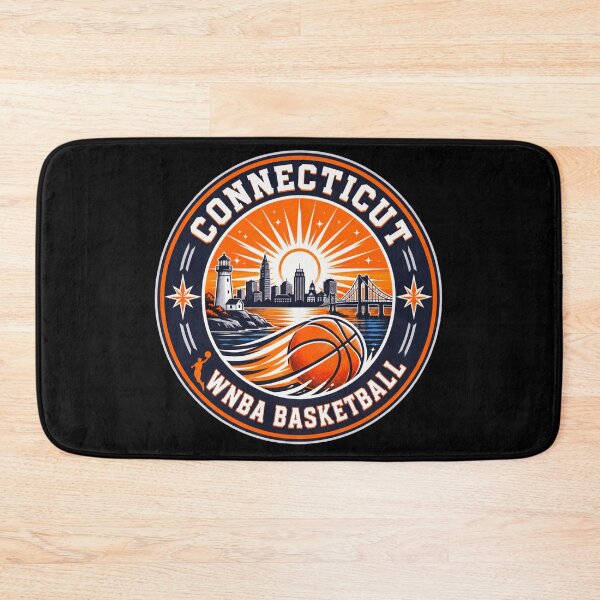 Item preview, Connecticut Women’s Basketball Sunrise Emblem Orange Navy Design designed and sold by TKOprintdesigns.