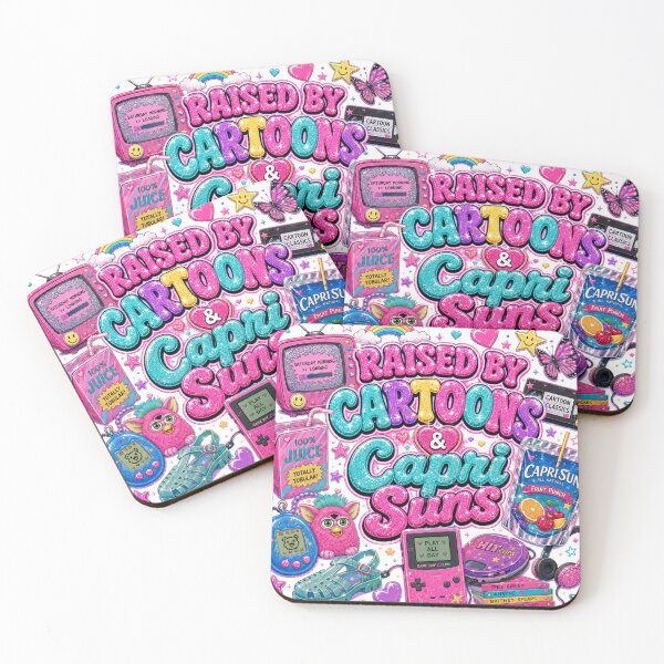Item preview, Raised by Cartoons & Capri Suns | Y2K Nostalgia | 90s Kid Aesthetic | Retro Childhood Design designed and sold by Delenasdiary.