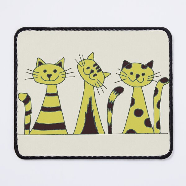 Item preview, three yellow cats designed and sold by Veki5.