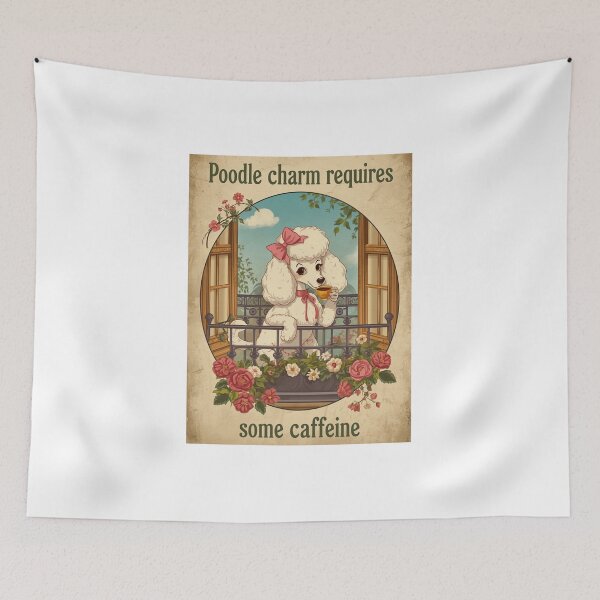 Item preview, Poodle coffee morning designed and sold by Svitlana777.
