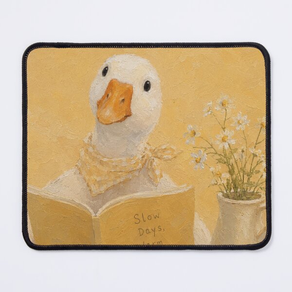 Item preview, Cute Goose Reading Book Coffee Shop designed and sold by bosamji.