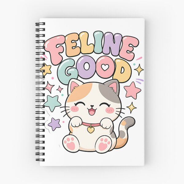 Item preview, Feline Good Sweet Kawaii Cat Wordplay designed and sold by BoosterShop.