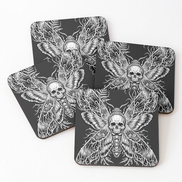 Item preview, Death's-Head Hawkmoth - Gothic Whimsigoth Nature Art designed and sold by DarkNeural.