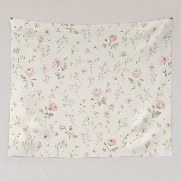 Item preview, Copy of Columbine Aquilegia Watercolor Garden Seamless Pattern designed and sold by Inkworksbyshery.