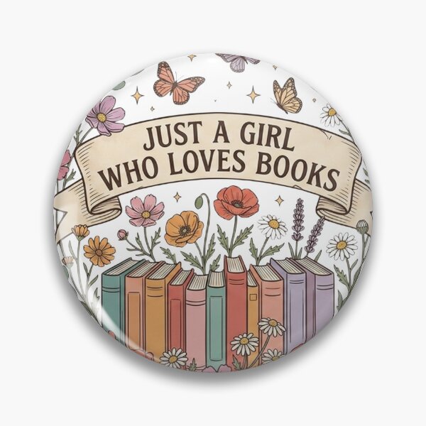 Item preview, Just A Girl Who Loves Books | Floral Book Lover Vintage Reading Design designed and sold by TheDigitalArtisianHub.