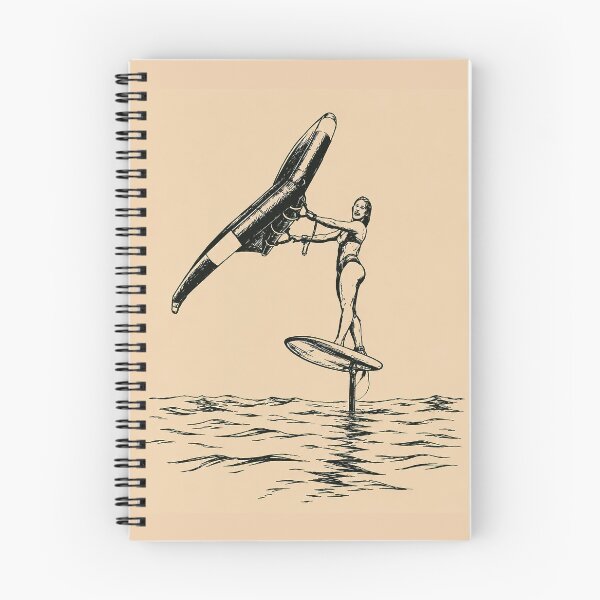 Item preview, Wing Foil Beach Walk Coastal Sports Illustration designed and sold by Islabonita..