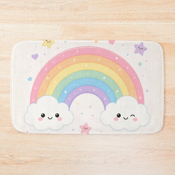 Item preview, Kawaii Pastel Rainbow And Happy Clouds designed and sold by 0606PM.