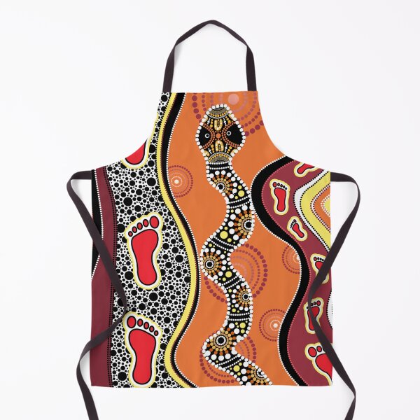 Item preview, Aboriginal Dot Painting Bedding Set Snake designed and sold by AboriginalartVI.