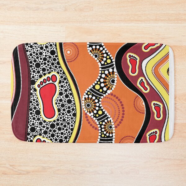 Item preview, Aboriginal Dot Painting Bedding Set Snake designed and sold by AboriginalartVI.