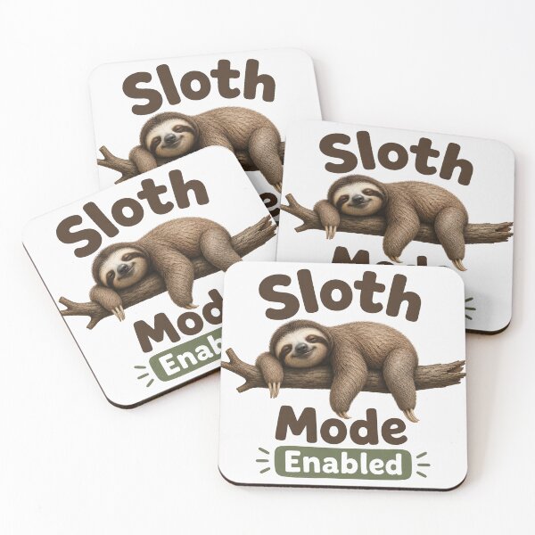Item preview, Sloth Mode Enabled Lazy Animal designed and sold by Owcomm.