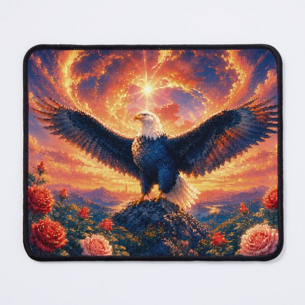 Item preview, Majestic Bald Eagle at Sunrise Geometric Style designed and sold by A-C-G.