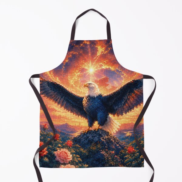 Item preview, Majestic Bald Eagle at Sunrise Geometric Style designed and sold by A-C-G.