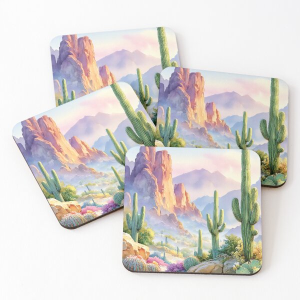 Item preview, Saguaro Cactus Watercolor | Southwestern Desert Landscape designed and sold by MargaretWiktor.