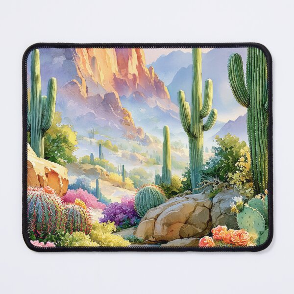 Item preview, Saguaro Cactus Watercolor | Southwestern Desert Landscape designed and sold by MargaretWiktor.
