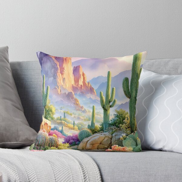 Item preview, Saguaro Cactus Watercolor | Southwestern Desert Landscape designed and sold by MargaretWiktor.