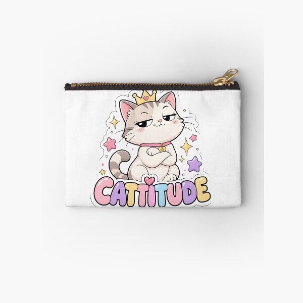 Item preview, Cattitude Cheeky Kawaii Cat with Crown designed and sold by BoosterShop.
