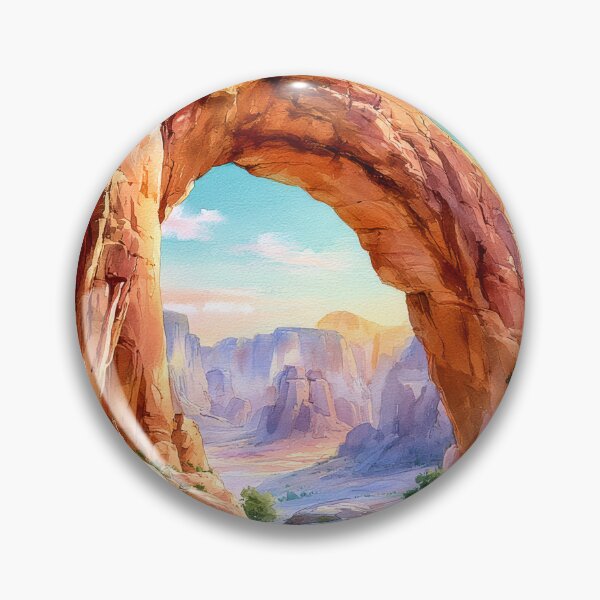 Item preview, Southwestern Sandstone Arch Watercolor Desert Landscape designed and sold by MargaretWiktor.