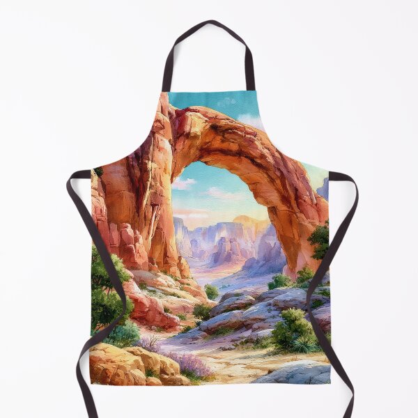 Item preview, Southwestern Sandstone Arch Watercolor Desert Landscape designed and sold by MargaretWiktor.