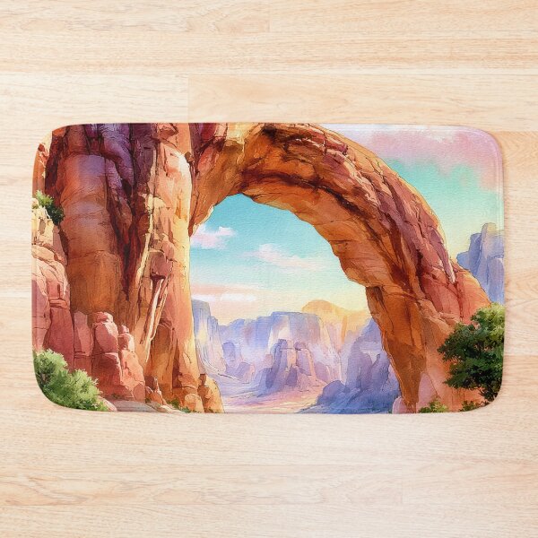 Item preview, Southwestern Sandstone Arch Watercolor Desert Landscape designed and sold by MargaretWiktor.