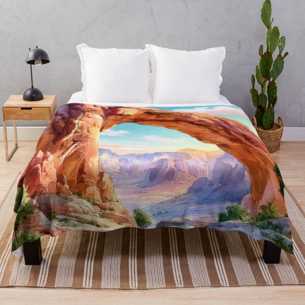 Item preview, Southwestern Sandstone Arch Watercolor Desert Landscape designed and sold by MargaretWiktor.