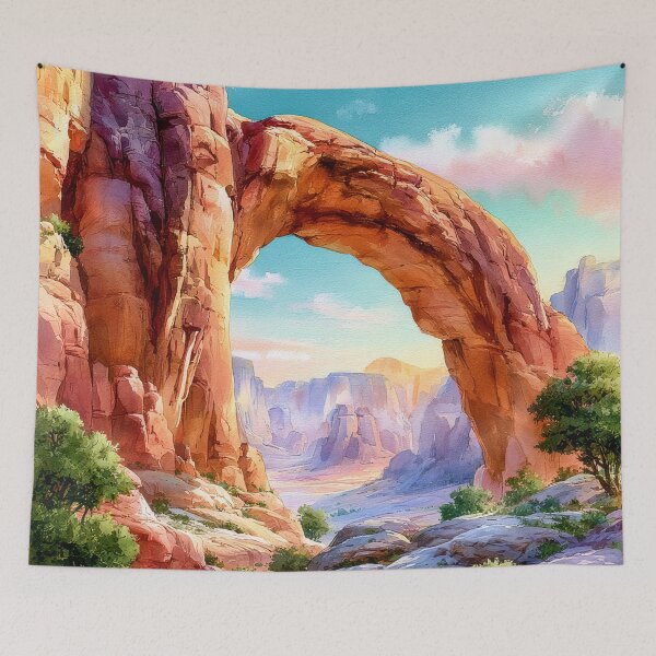 Item preview, Southwestern Sandstone Arch Watercolor Desert Landscape designed and sold by MargaretWiktor.