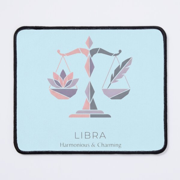 Item preview, Libra Daily Horoscope Zodiac Sign | Harmonious & Charming Lotus & Feather Astrology Design designed and sold by Bhaskar Digital Art.