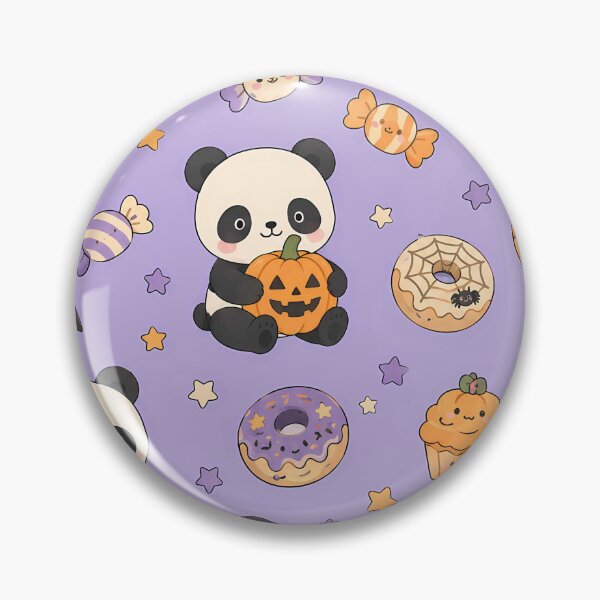 Item preview, Panda Halloween Bakery Kawaii Pattern designed and sold by Soft Berry Studio.