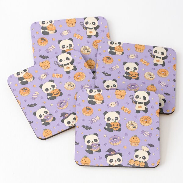 Item preview, Panda Halloween Bakery Kawaii Pattern designed and sold by Soft Berry Studio.