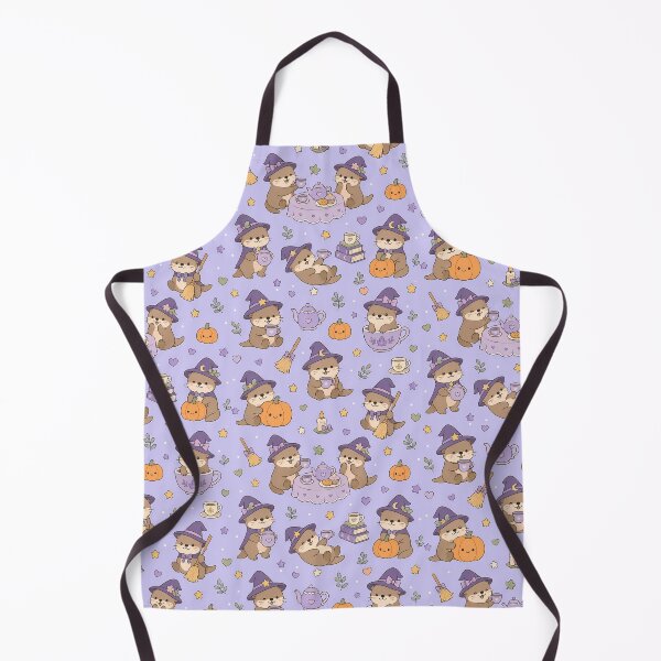 Item preview, Otter Witch Tea Party Kawaii Pattern designed and sold by Soft Berry Studio.