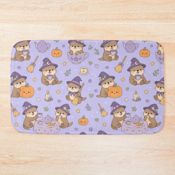 Item preview, Otter Witch Tea Party Kawaii Pattern designed and sold by Soft Berry Studio.