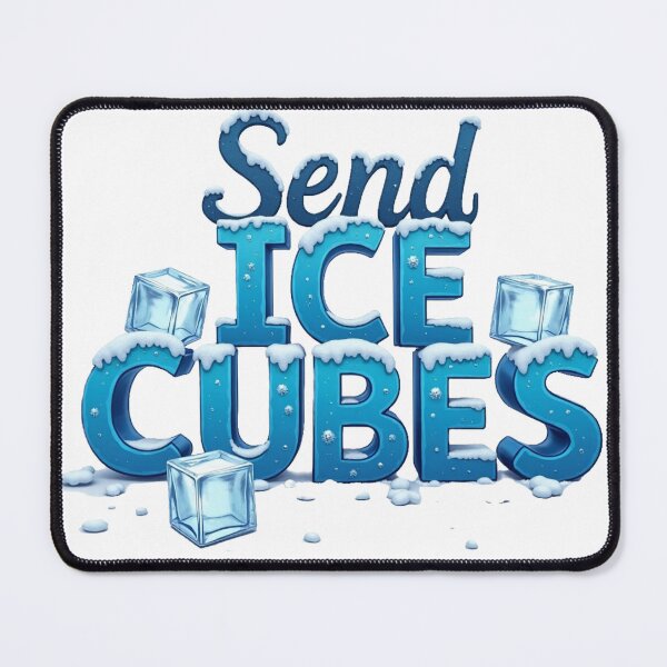 Item preview, Send Ice Cubes 3D Typography designed and sold by Wear2Transform.