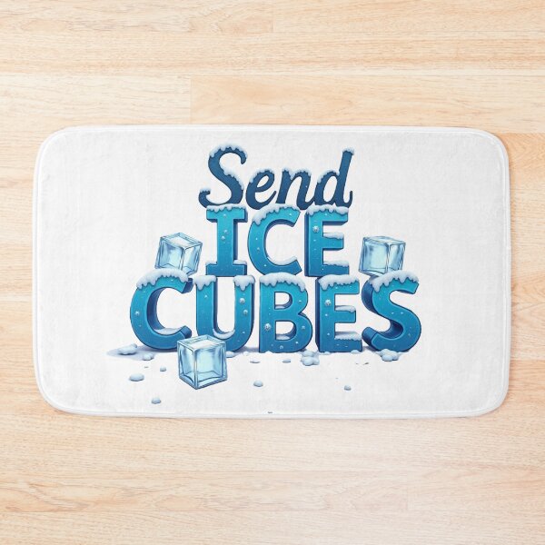 Item preview, Send Ice Cubes 3D Typography designed and sold by Wear2Transform.