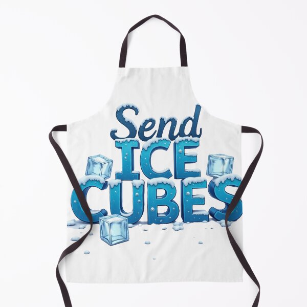 Item preview, Send Ice Cubes 3D Typography designed and sold by Wear2Transform.