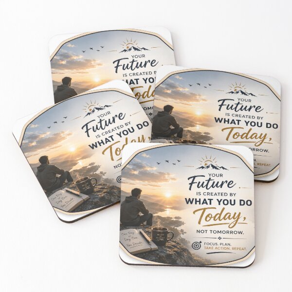 Item preview, Inspiring Future Quote Motivational Typography Design designed and sold by Ihsan Design Trendzz.
