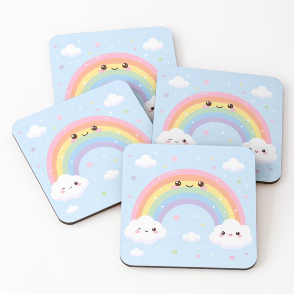 Item preview, Kawaii Pastel Rainbow And Clouds designed and sold by 0606PM.
